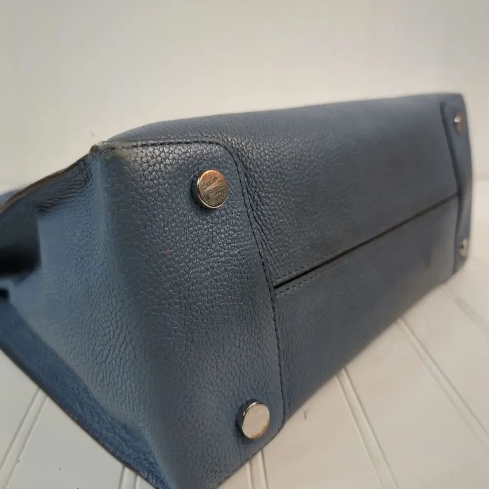 Michael Kors Mercer Leather‎ Satchel Handle Removable Strap Light Blue